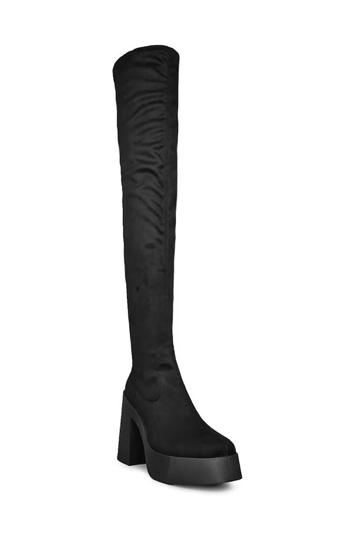 Altercore Ботуши Daphne Faux Suede в черно с платформа