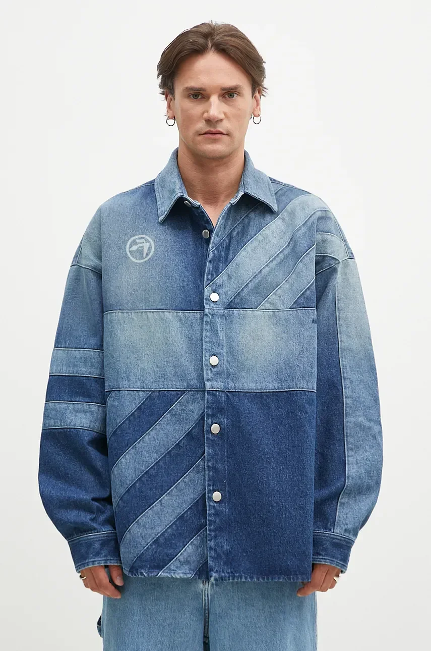 Ambush Яке тип риза Patchwork Denim Shirt Vintage