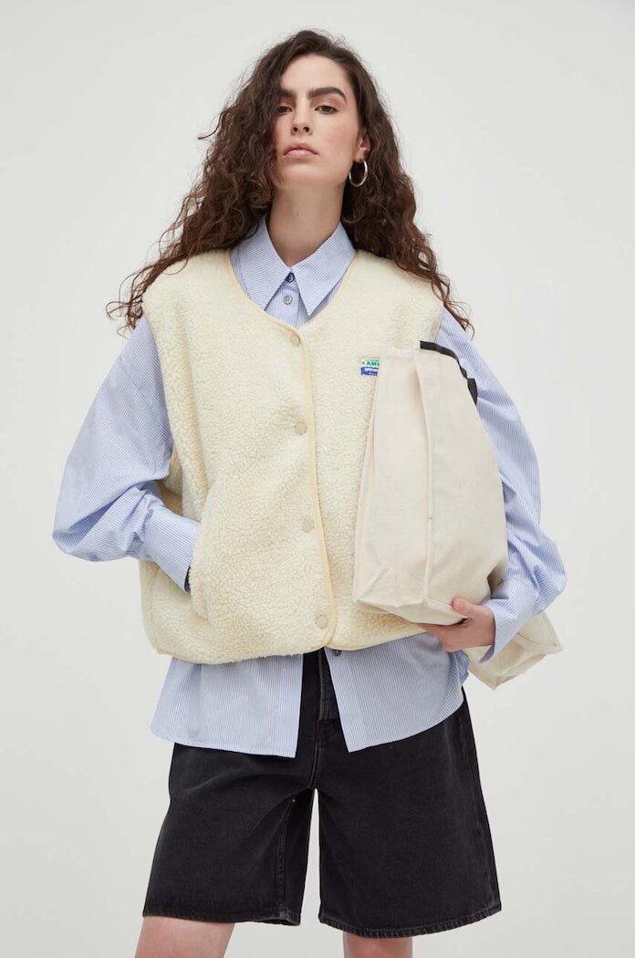 American Vintage Елек VESTE AMPLE в бежово преходен модел HOK16BH23