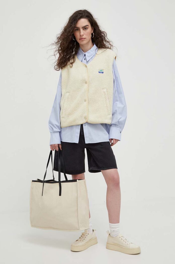 American Vintage Елек VESTE AMPLE в бежово преходен модел HOK16BH23