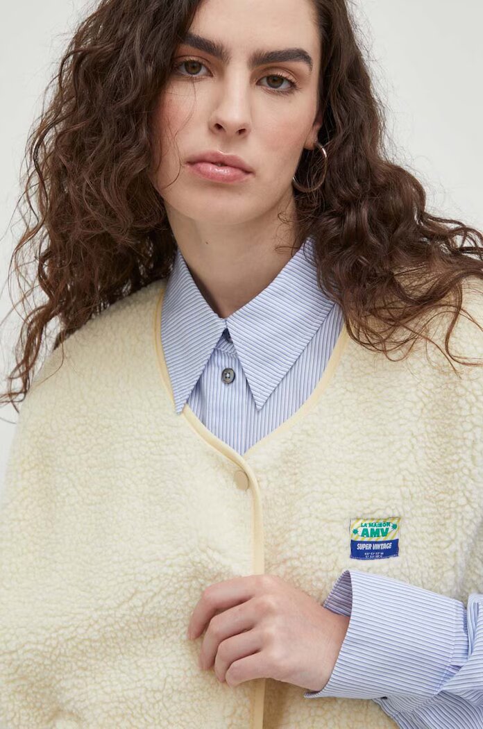 American Vintage Елек VESTE AMPLE в бежово преходен модел HOK16BH23