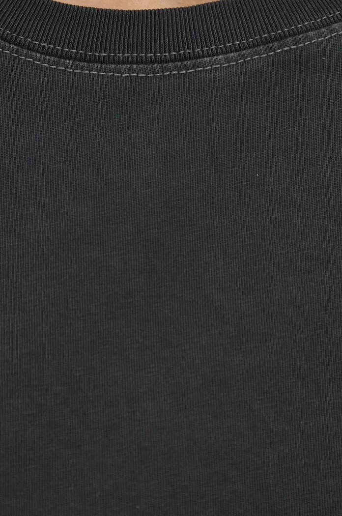American Vintage Памучна тениска T-SHIRT DROIT MC COL ROND в сиво FIZ02AH23