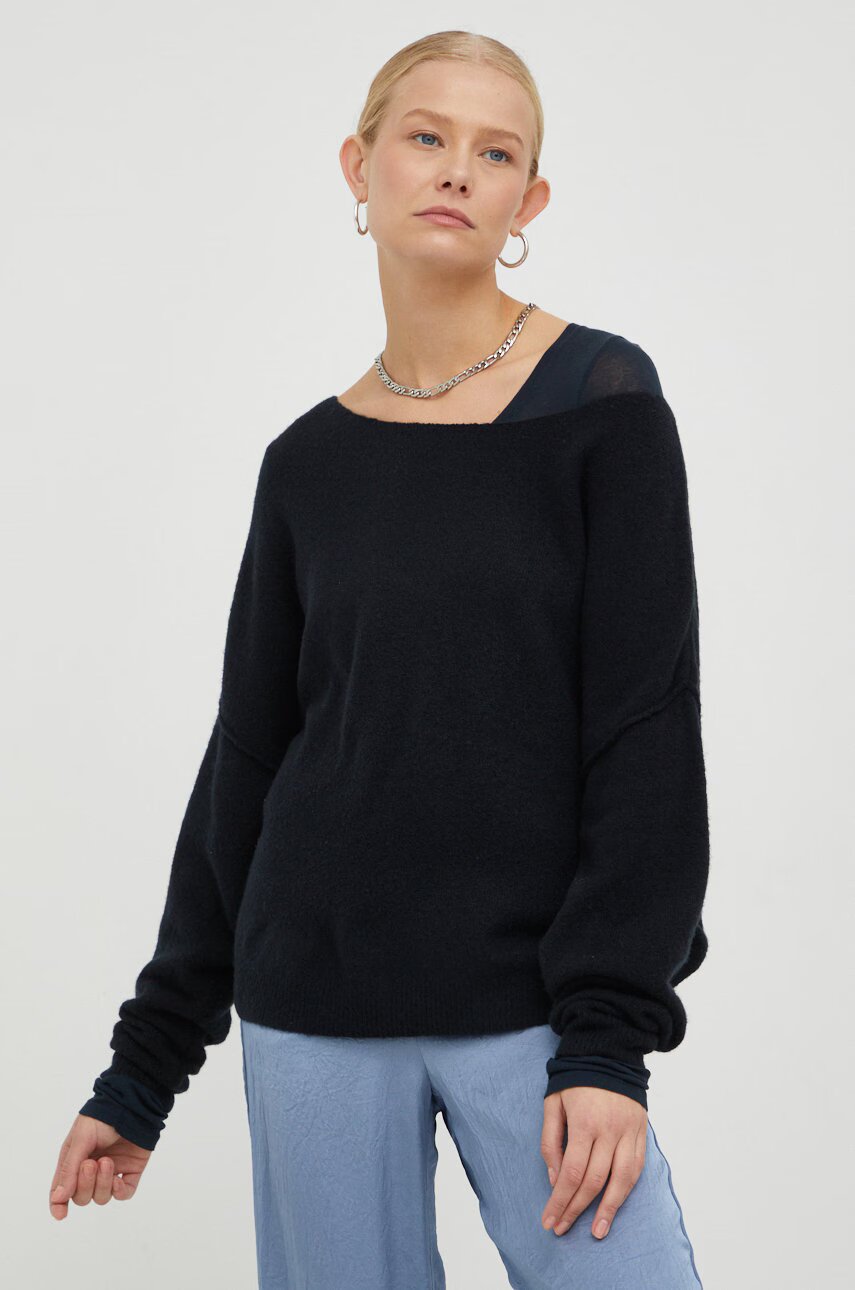 American Vintage Пуловер с вълна PULL ML COL BATEAU