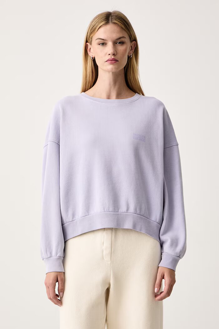 American Vintage суичър дамски от памук виолетов JIT03A