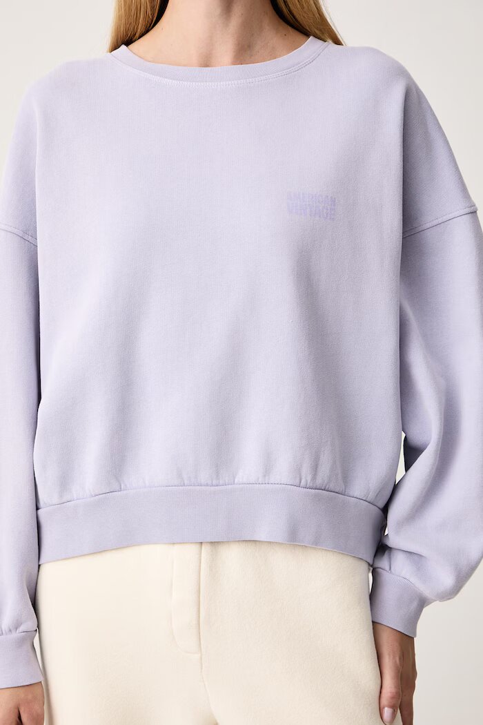 American Vintage суичър дамски от памук виолетов JIT03A