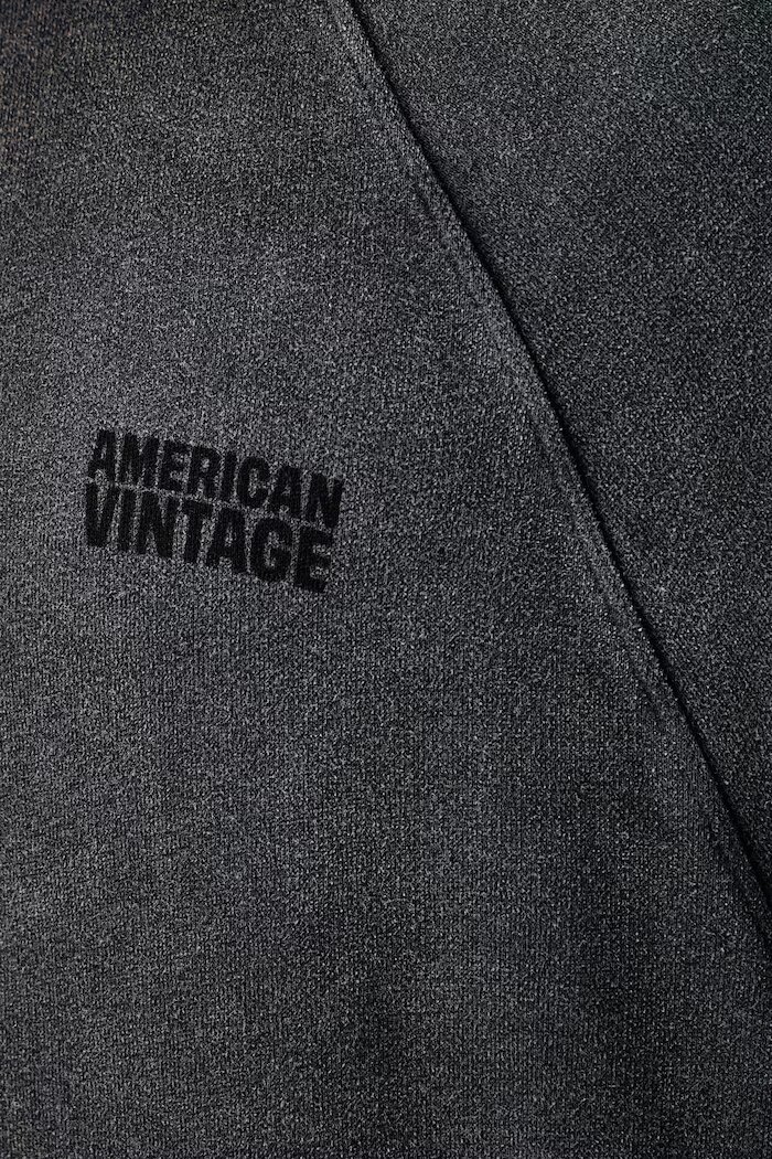 American Vintage суичър с качулка мъжки от памук сив MJIT03B