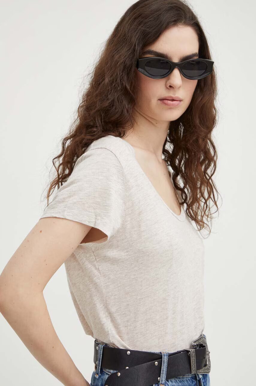 American Vintage Тениска T-SHIRT MC COL U