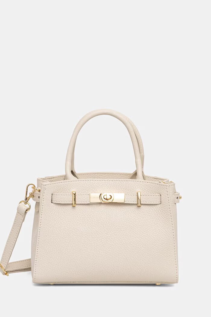 Answear.LAB чанта crossbody дамска от кожа бежова