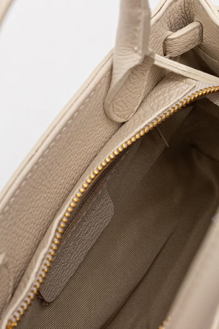 Answear.LAB чанта crossbody дамска от кожа бежова