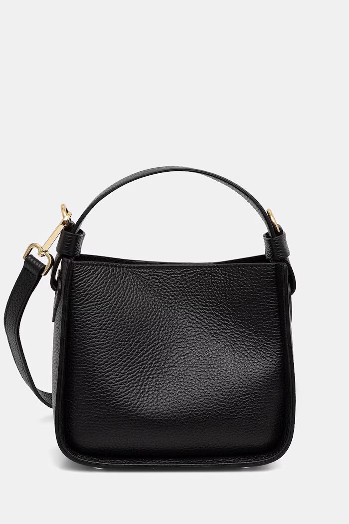 Answear.LAB чанта crossbody дамска от кожа черна