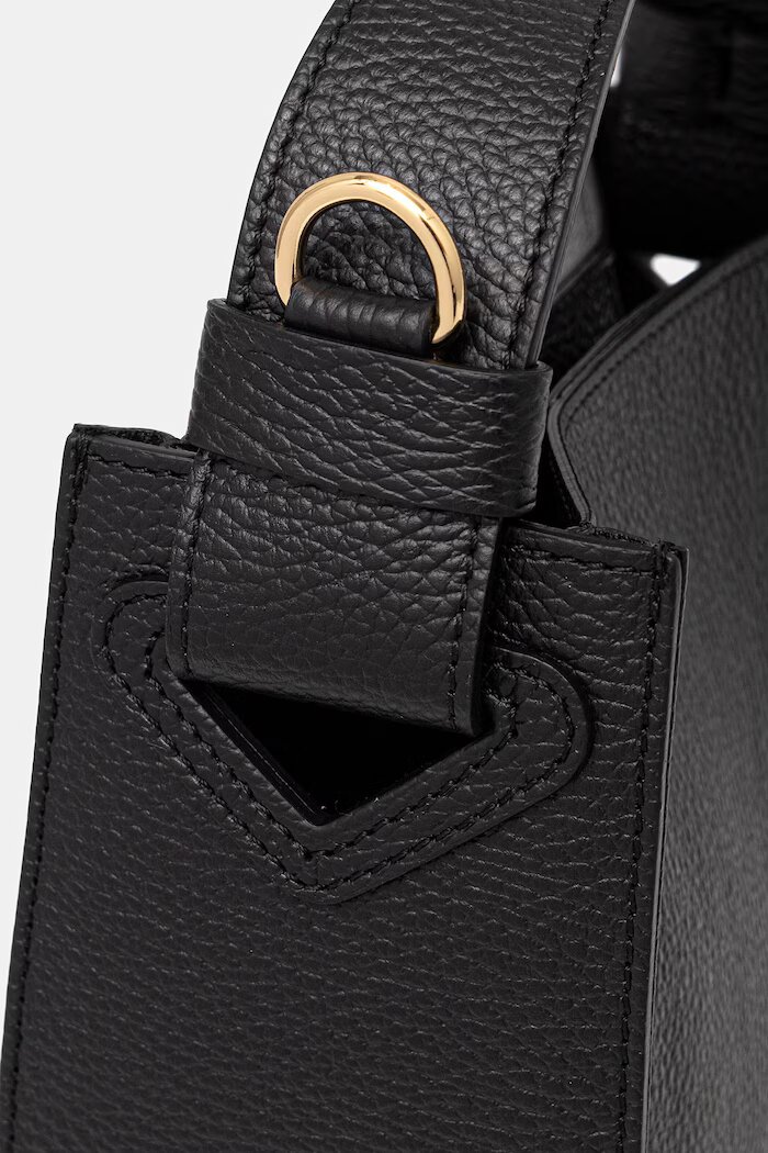Answear.LAB чанта crossbody дамска от кожа черна