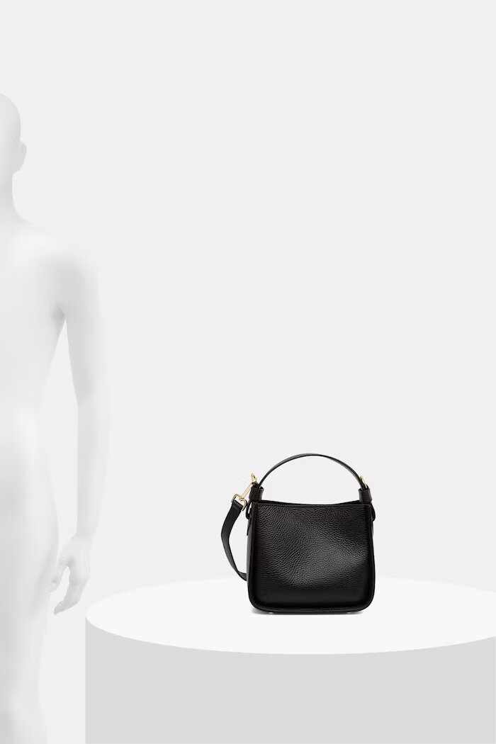 Answear.LAB чанта crossbody дамска от кожа черна