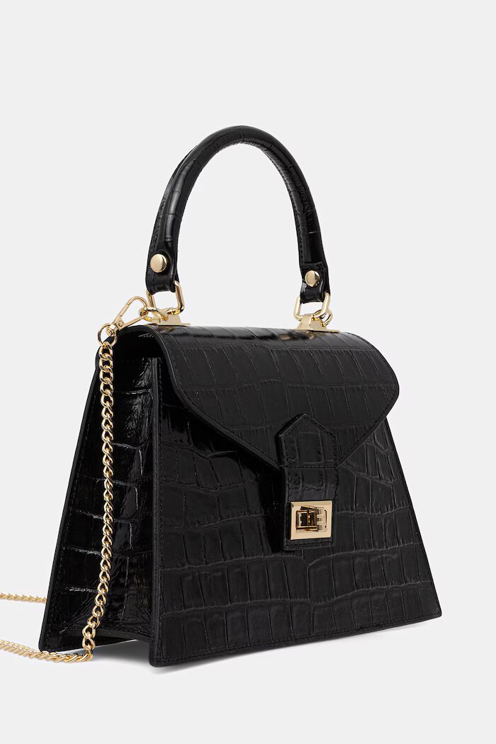 Answear.LAB чанта crossbody дамска от кожа черна