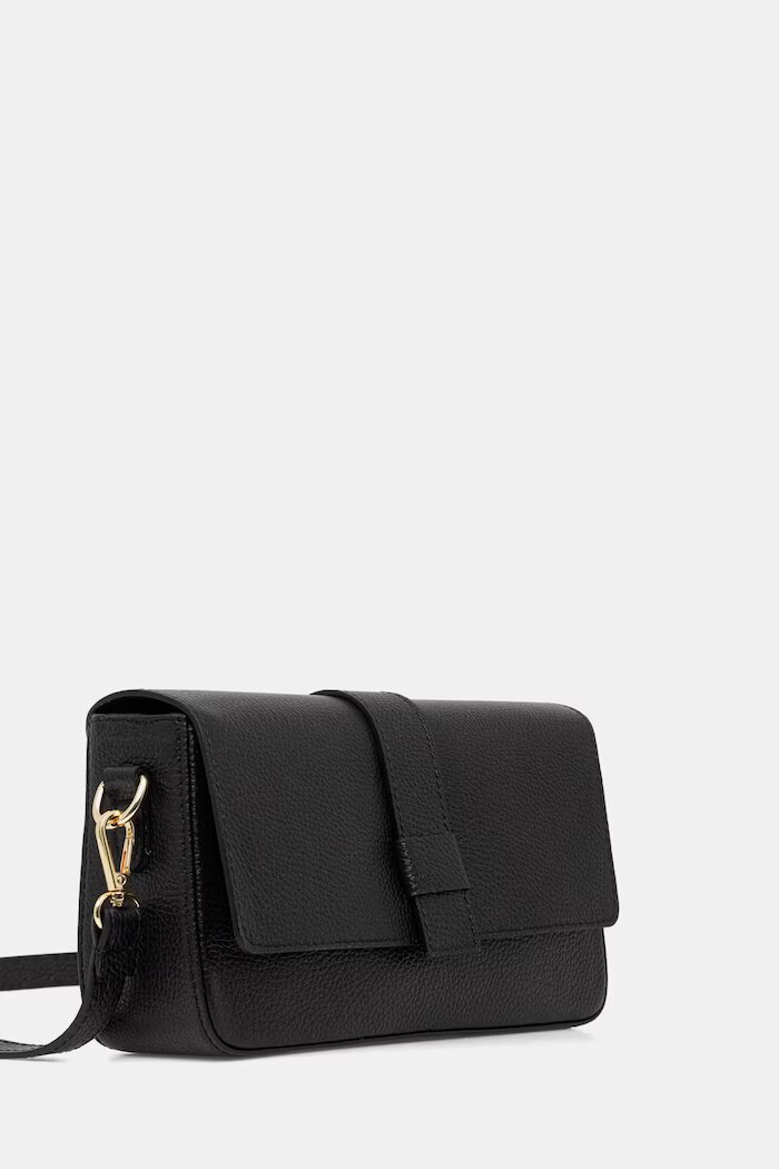 Answear.LAB чанта crossbody дамска от кожа черна