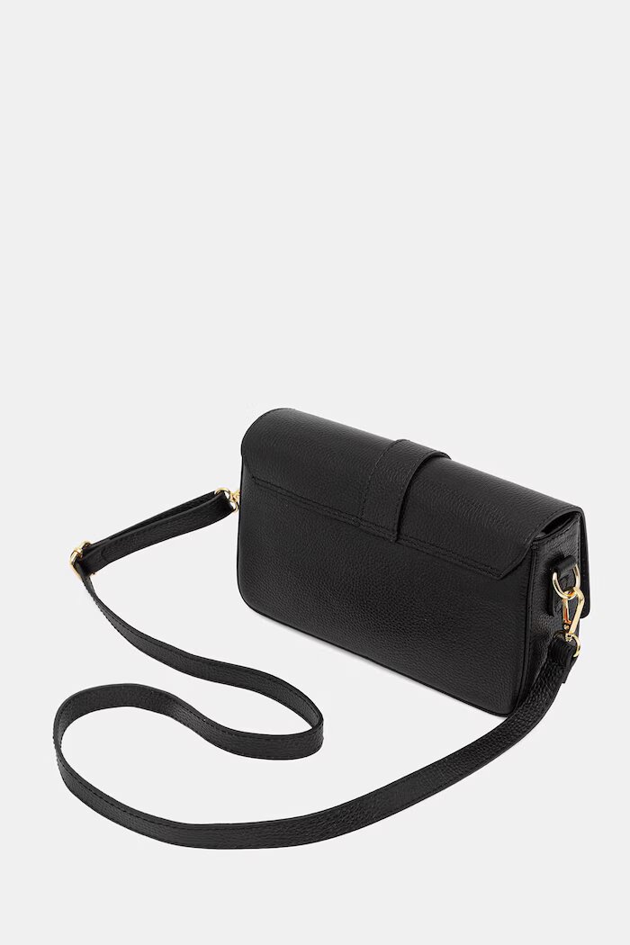 Answear.LAB чанта crossbody дамска от кожа черна