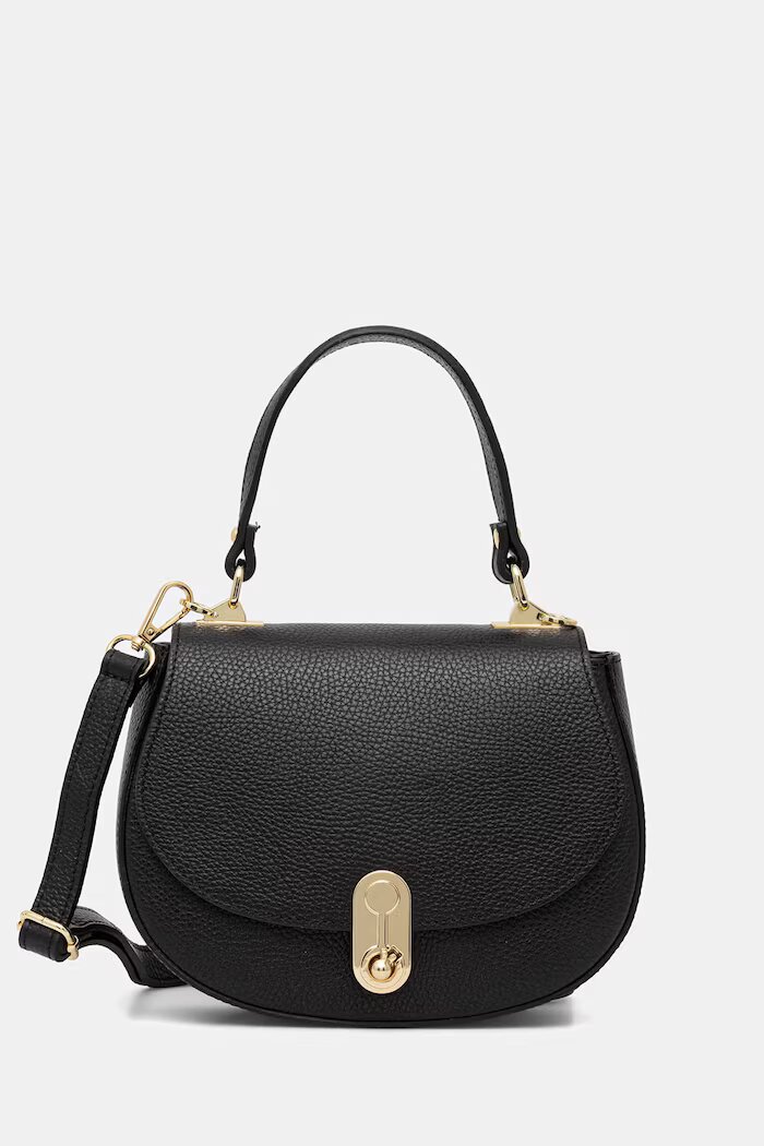 Answear.LAB чанта crossbody дамска от кожа черна
