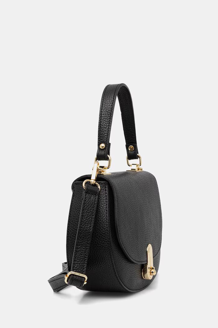 Answear.LAB чанта crossbody дамска от кожа черна
