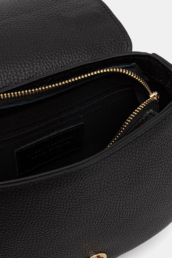 Answear.LAB чанта crossbody дамска от кожа черна