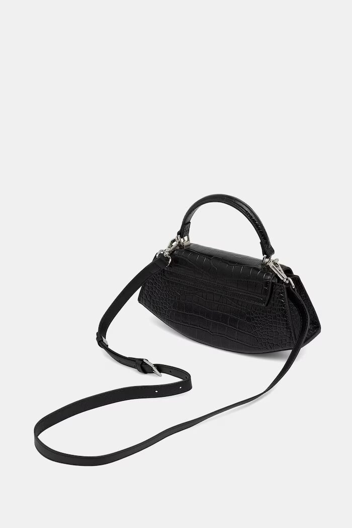Answear.LAB чанта crossbody дамска от кожа черна