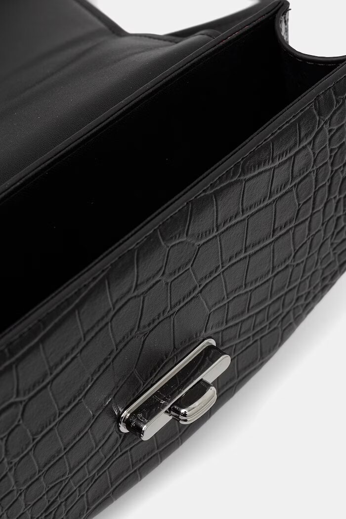 Answear.LAB чанта crossbody дамска от кожа черна