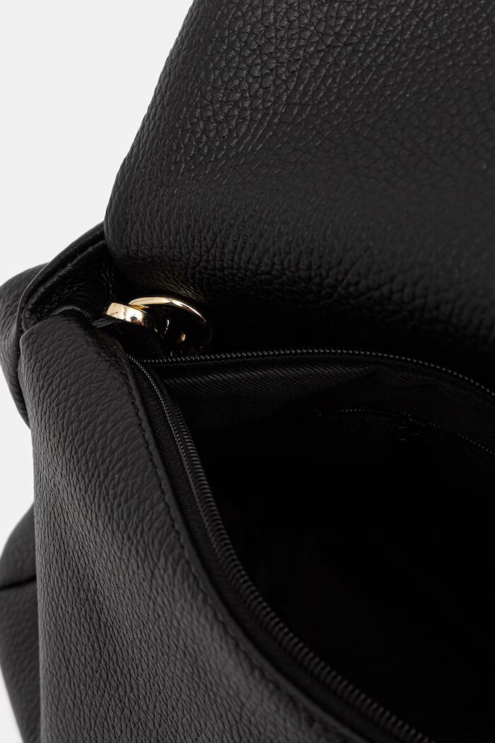 Answear.LAB чанта crossbody дамска от кожа черна