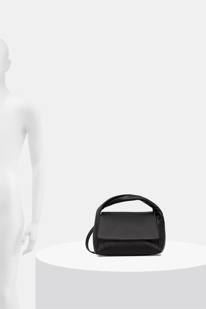 Answear.LAB чанта crossbody дамска от кожа черна