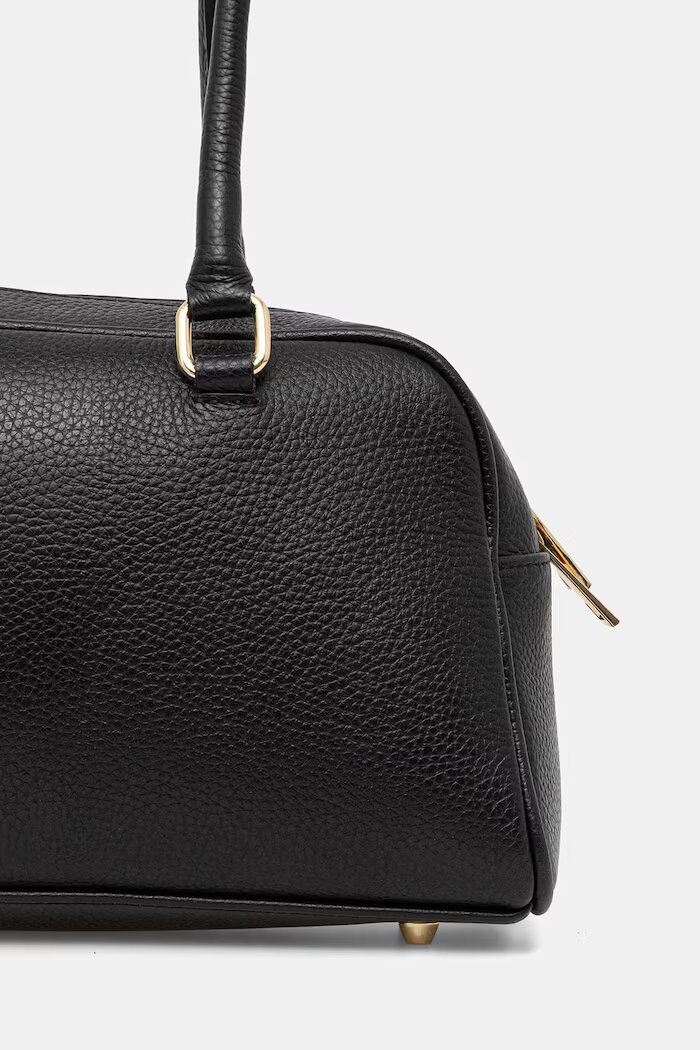 Answear.LAB чанта crossbody дамска от кожа черна