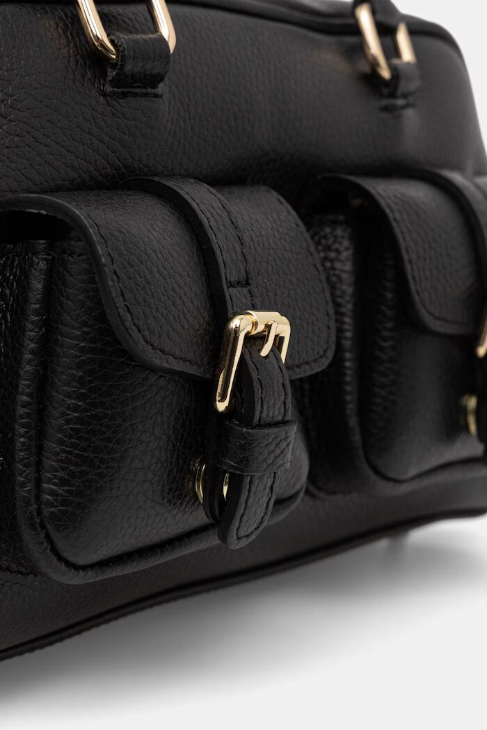 Answear.LAB чанта crossbody дамска от кожа черна