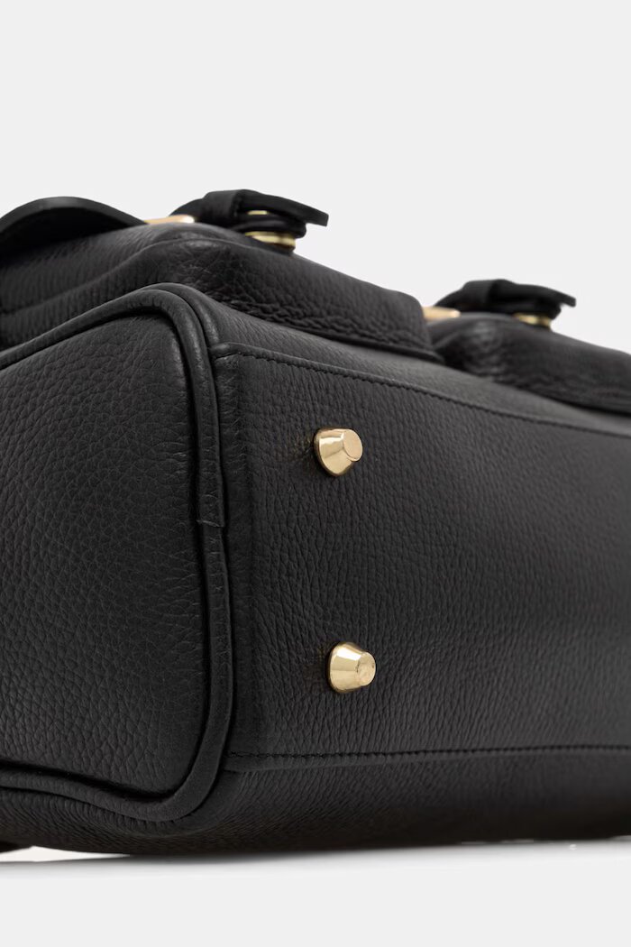 Answear.LAB чанта crossbody дамска от кожа черна