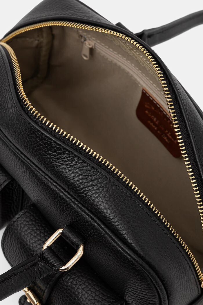 Answear.LAB чанта crossbody дамска от кожа черна