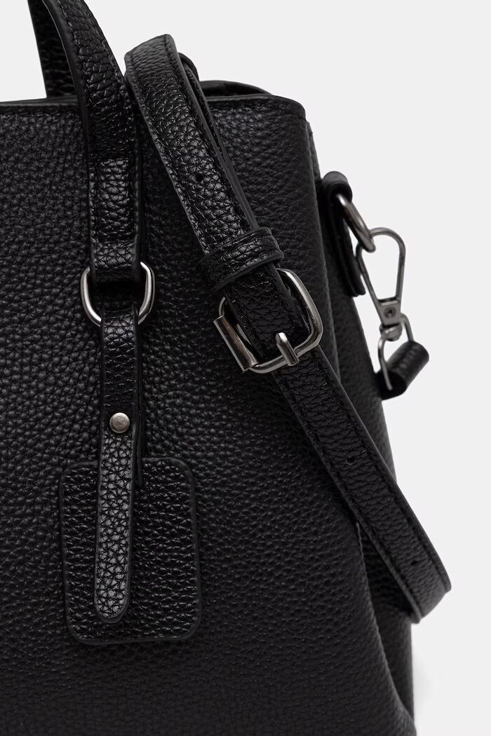 Answear.LAB чанта crossbody дамска от кожа черна