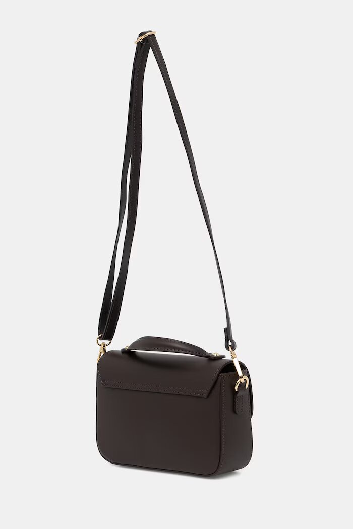 Answear.LAB чанта crossbody дамска от кожа кафява