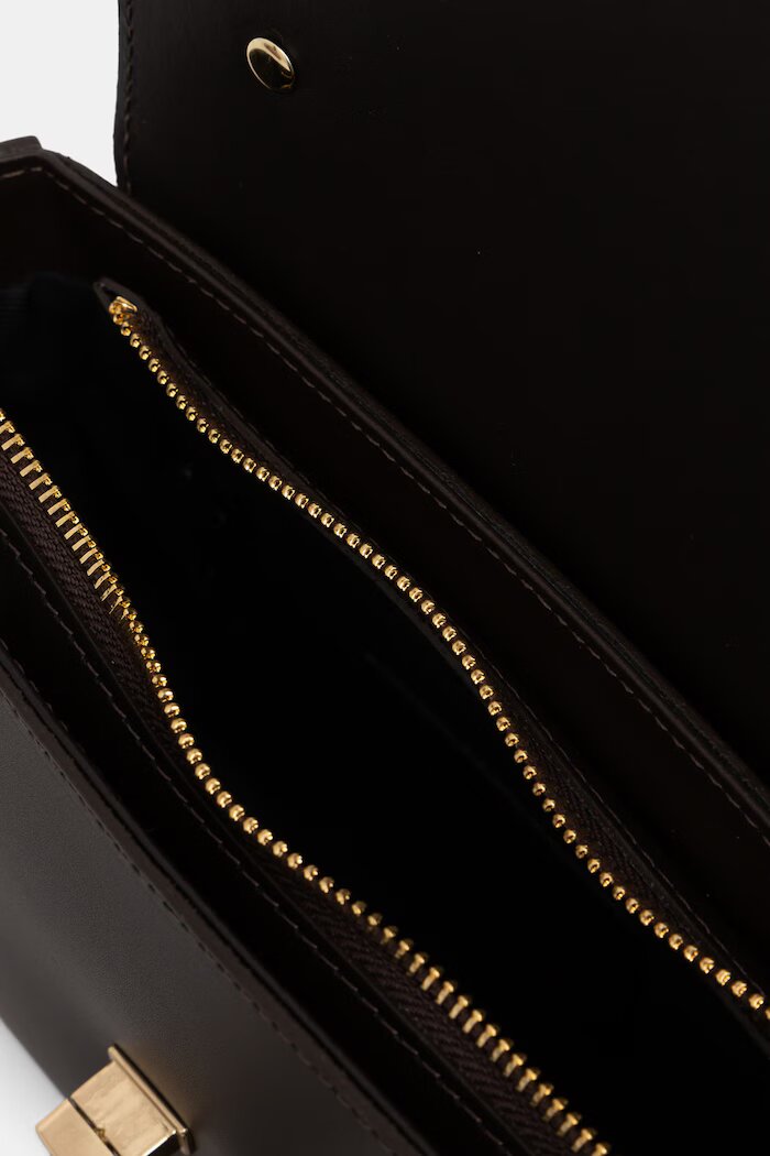 Answear.LAB чанта crossbody дамска от кожа кафява