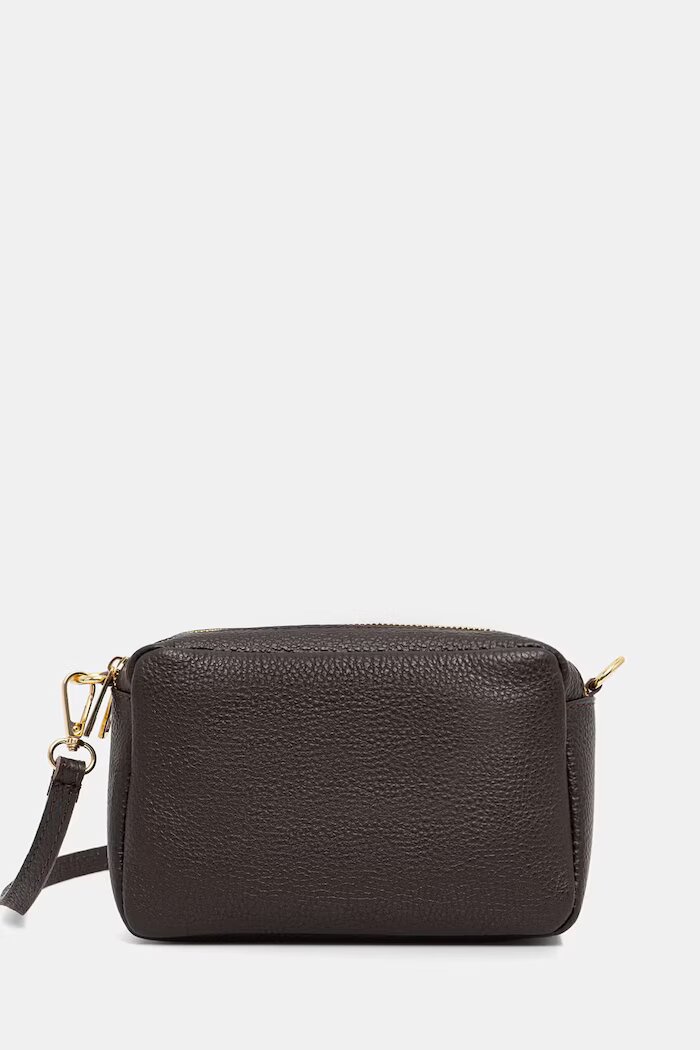 Answear.LAB чанта crossbody дамска от кожа кафява