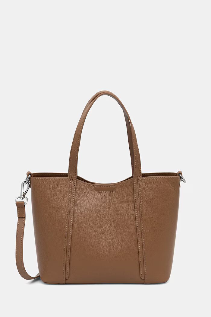 Answear.LAB чанта crossbody дамска от кожа кафява
