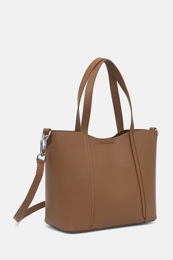 Answear.LAB чанта crossbody дамска от кожа кафява