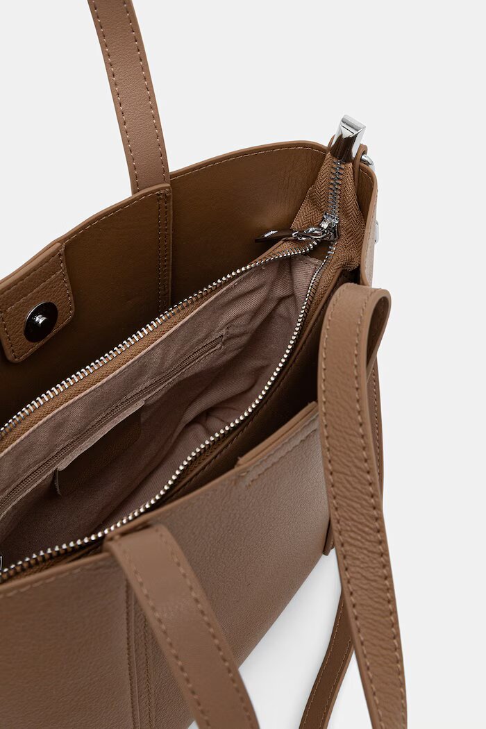 Answear.LAB чанта crossbody дамска от кожа кафява