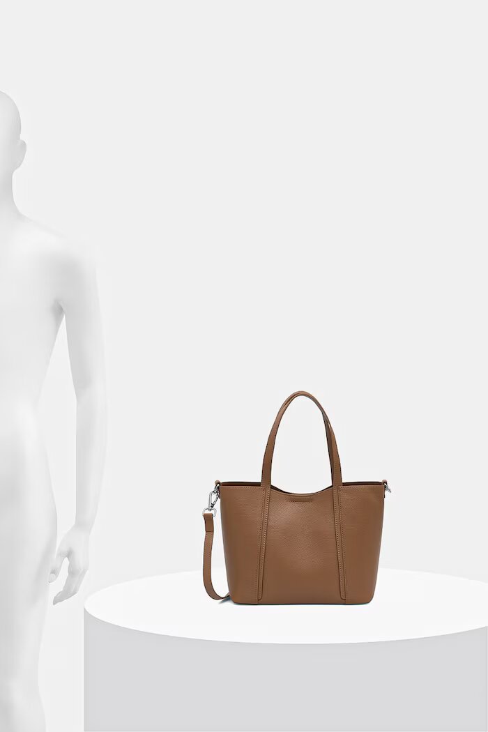 Answear.LAB чанта crossbody дамска от кожа кафява