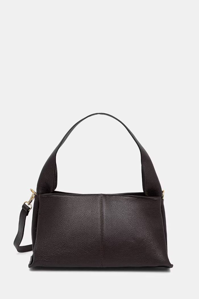 Answear.LAB чанта crossbody дамска от кожа кафява