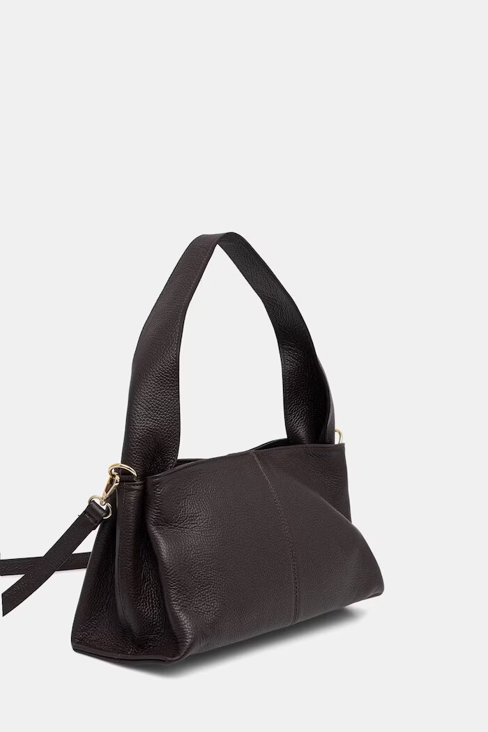 Answear.LAB чанта crossbody дамска от кожа кафява
