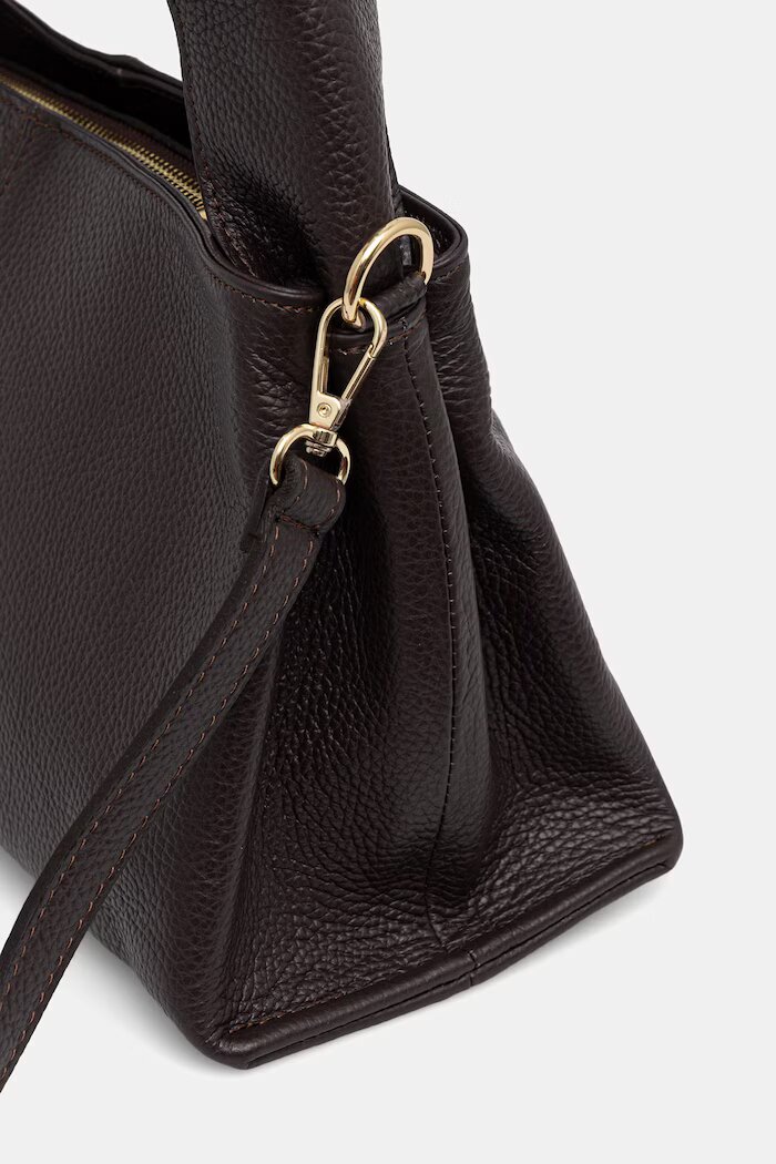 Answear.LAB чанта crossbody дамска от кожа кафява