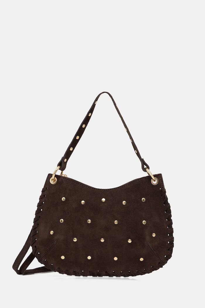 Answear.LAB чанта crossbody дамска от велур кафява