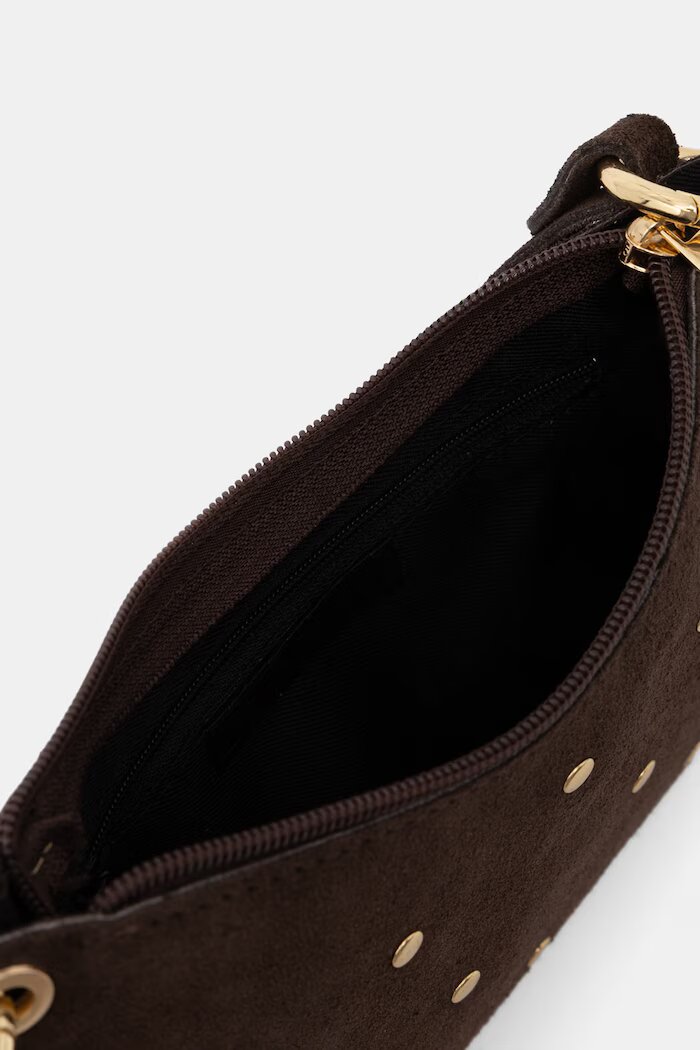 Answear.LAB чанта crossbody дамска от велур кафява