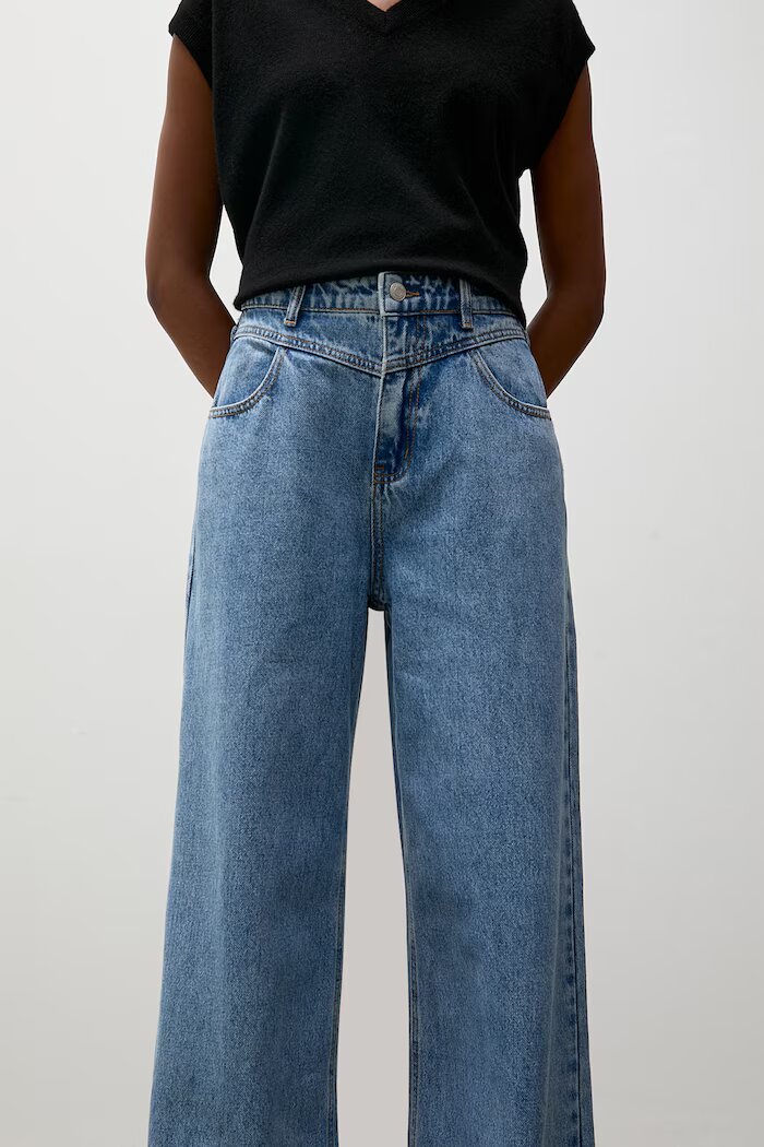 Answear.LAB дънки wide leg дамски сини