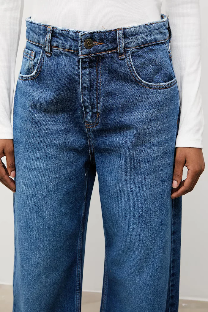 Answear.LAB дънки wide leg дамски сини