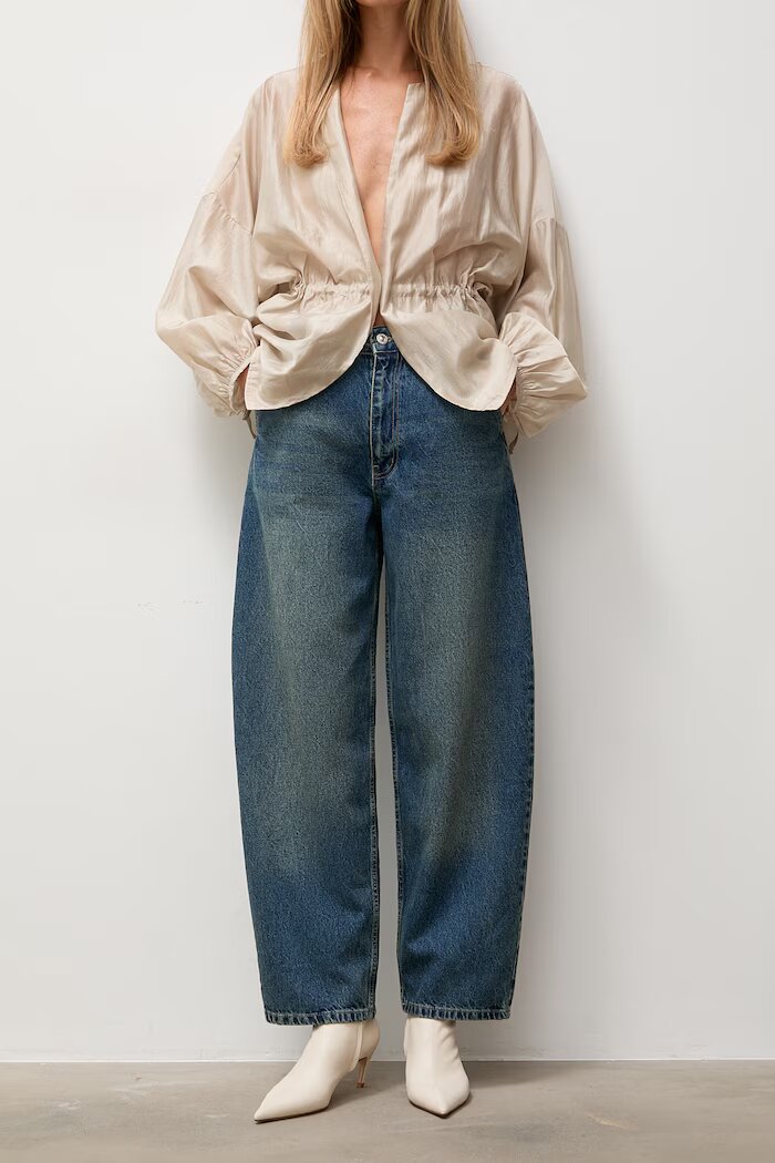 Answear.LAB дънки wide leg дамски сини