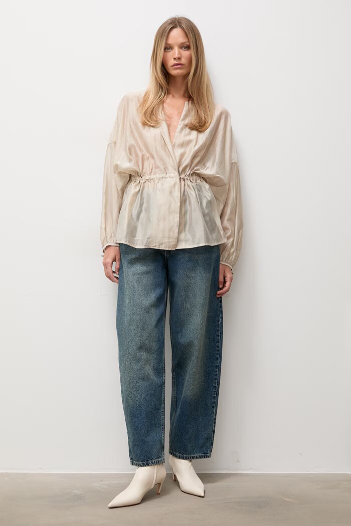 Answear.LAB дънки wide leg дамски сини
