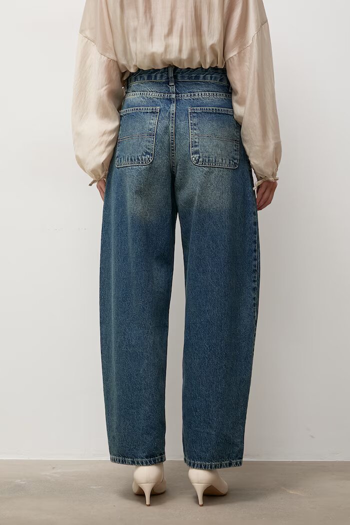 Answear.LAB дънки wide leg дамски сини