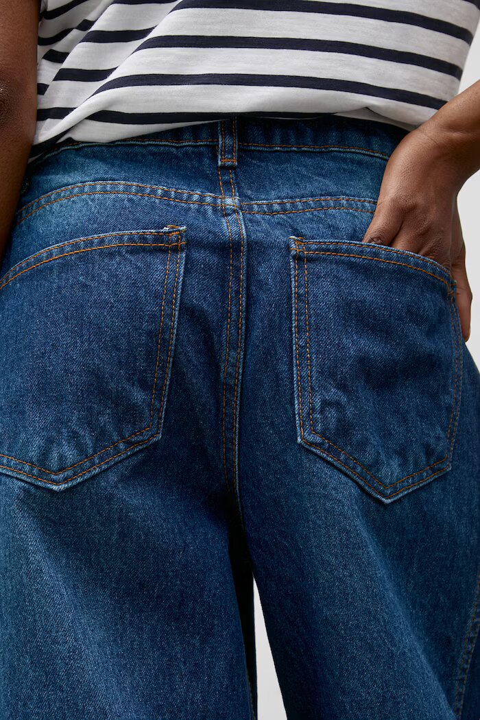 Answear.LAB дънки wide leg дамски тъмносини