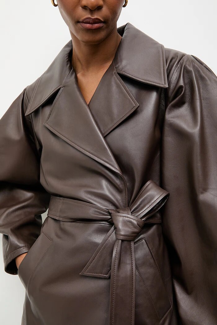 Answear.LAB Кожено яке LANI from the Unscripted collection кафяво